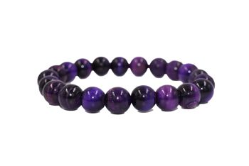 Bracelet oeil de tigre violet