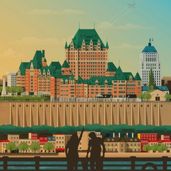 Affiche Voyage Québec Canada - Chateau Frontenac - 21x29.7 cm [A4] 2