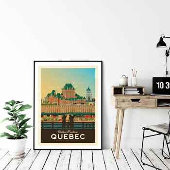 Affiche Voyage Québec Canada - Chateau Frontenac - 21x29.7 cm [A4] 4