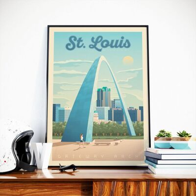Saint Louis Missouri Travel Poster - United States - 21x29.7 cm [A4]