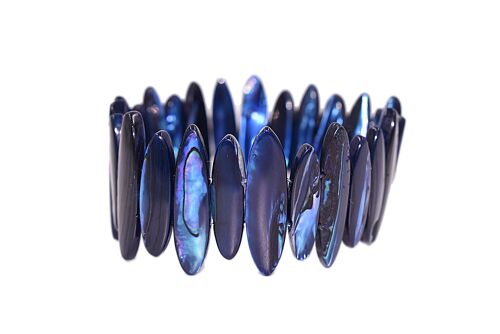 Armband aus Abalone in blau