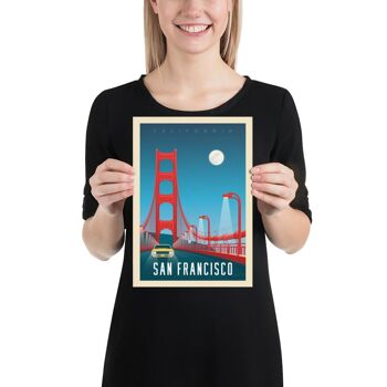 Affiche San Francisco Californie Golden Gate Bridge - Etats-Unis - 21x29.7 cm [A4] 3