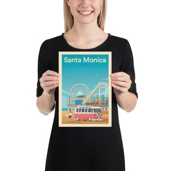 Affiche Voyage Santa Monica Californie - Etats-Unis - 21x29.7 cm [A4] 3