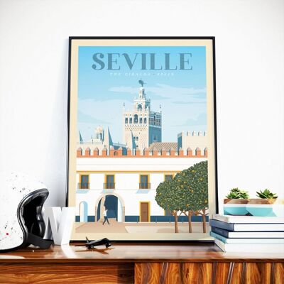 Poster di viaggio Siviglia Andalusia - Spagna - 21x29,7 cm [A4]