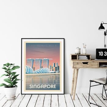 Affiche Voyage Singapour Asie - 21x29.7 cm [A4] 4