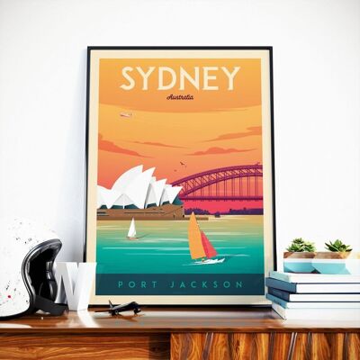 Póster de viaje de la Ópera de Sídney, Australia, 21 x 29,7 cm [A4]