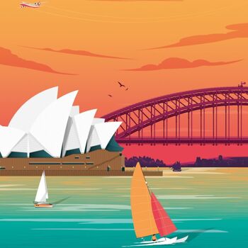 Affiche Voyage Sydney Opera House Australie - 21x29.7 cm [A4] 2