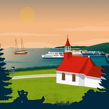 Affiche Voyage Tadoussac Quebec - Canada - 21x29.7 cm [A4] 2