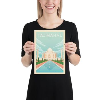 Affiche Voyage Taj Mahal Inde - 21x29.7 cm [A4] 3