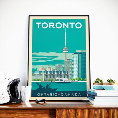 Póster de viaje de Toronto, Ontario - Canadá - 21x29,7 cm [A4]