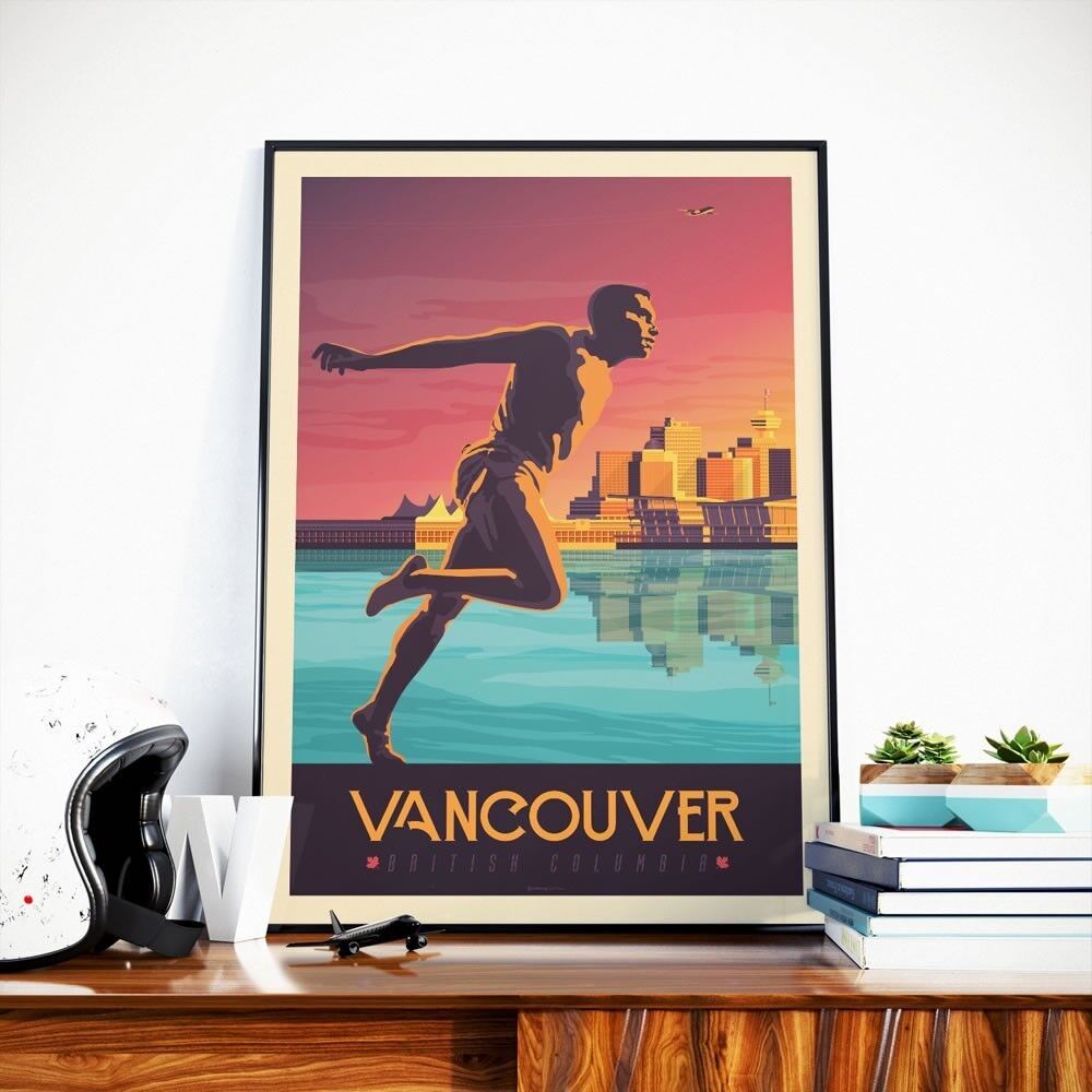 Poster di viaggio Vancouver Canada - 21x29,7 cm [A4]