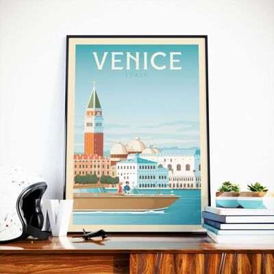 Venedig Italien Reiseposter – 21 x 29,7 cm [A4]