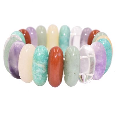 Gemstone mix bracelet made of five different gemstones