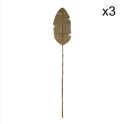 SET OF 3 DECORATIONS
 IN WATER HYACINTH AND
 BAMBOO HT 198CM -KOH MAK