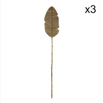 Set de 3 décorations
 en jacinthe d'eau et
 bambou ht 198cm -koh mak 1