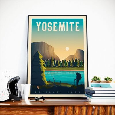 Yosemite Nationalpark Reiseposter – Vereinigte Staaten – 21 x 29,7 cm [A4]