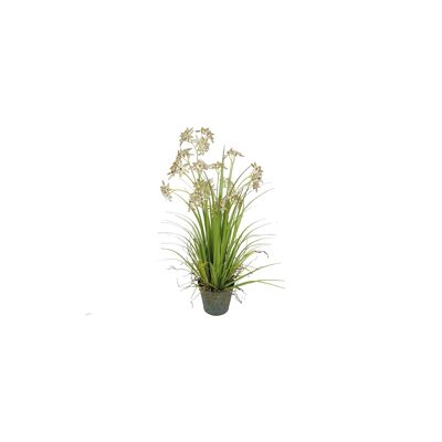 Allium de naples
 artificiel-fleurs beige
 pot zinc ht78cm allium
