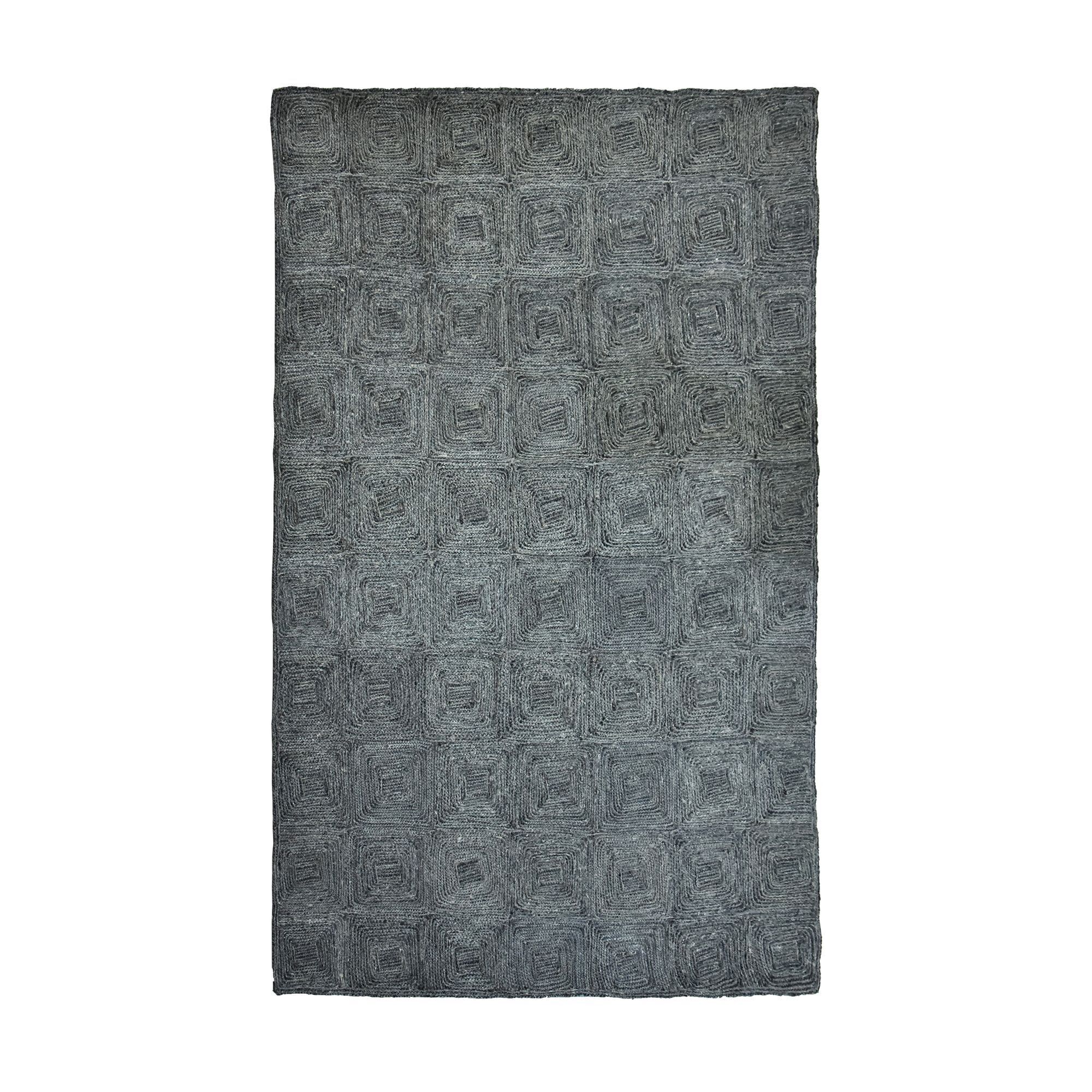 RECTANGULAR GRAY RUG
 JUTE-WEAVE ELIPSE
 200X300CM BOLU
