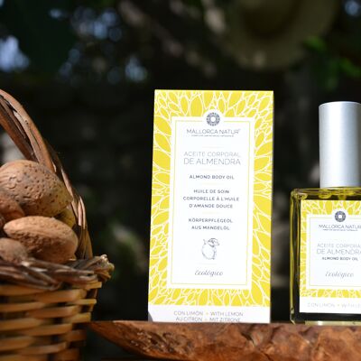 Organic body oil with sweet almond and lemon (50 ml)