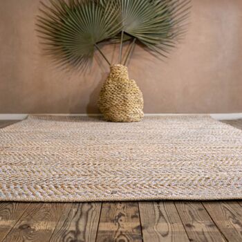 Tapis en cuir recyclé
 jute et coton
 240x170cm bodum 4