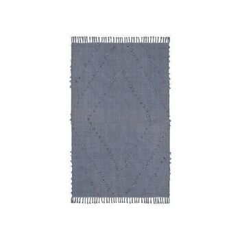 Tapis en coton tisse à
 la main gris bleute
 120x180cm noos 1