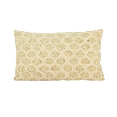 PRINTED COTTON CUSHION
 BEIGE COLOR WITH PATTERN
 30X50CM KOCHI
