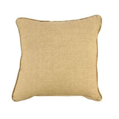 Coussin carré en lin
 coloris camel
 40x40cm nyl