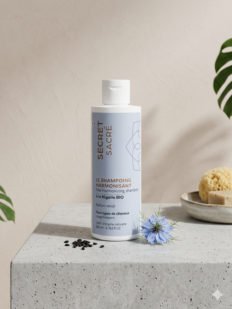 Harmonisierendes Shampoo mit Bio Nigella India Nigella Sativa Schwarzkümmel