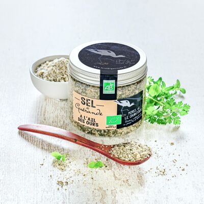 Guérande IGP salt with bear garlic - 150g box