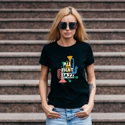 T-shirt Unisex Noir Jazz Manches courtes