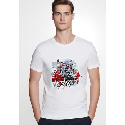 T-shirt London Homme Blanc