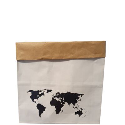 Confezione regalo - Sacchetti di carta Mappa del mondo (10 pezzi)