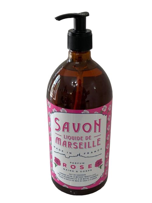 Savon de Marseille liquide 1L - Rose