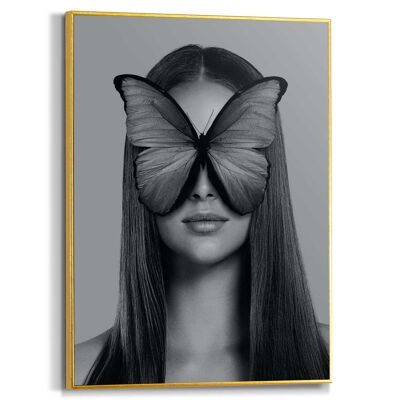 Slim Frame Butterfly woman 30x40 cm