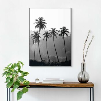 Cadre fin palmiers hauts 50x70 cm 2