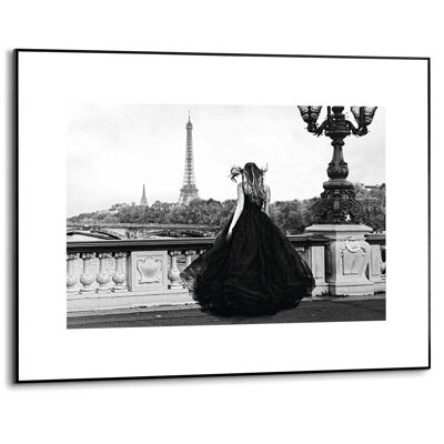 Schmaler Rahmen Frau in Paris 70x50 cm