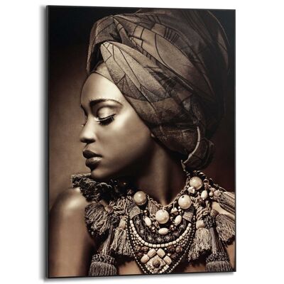 Cadre fin beauté africaine 50x70 cm