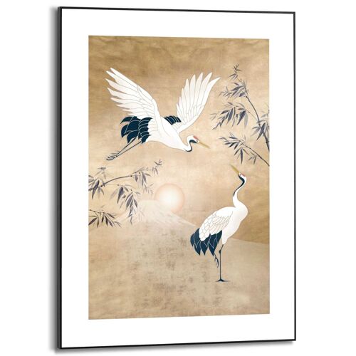 Slim Frame Glamour Cranes 50x70 cm