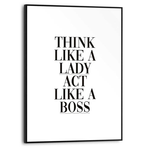 Slim Frame Think like a Lady 30x40 cm