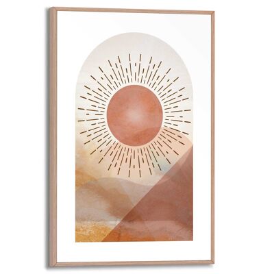 Slim Frame Abstract Sun 20x30 cm