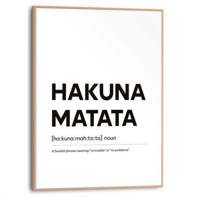 Cornice sottile Hakuna Matata 30x40 cm