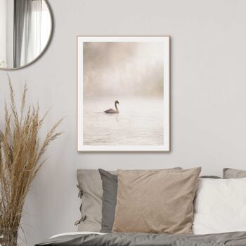 Cadre fin Misty Lake Swan 40x50 cm 2
