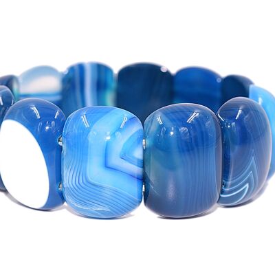 Bracelet Agate -Bleu