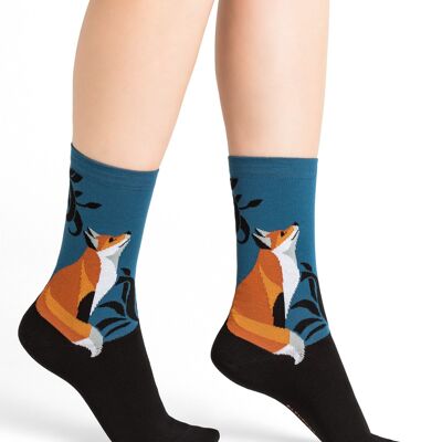 Chaussettes en coton renard Encre