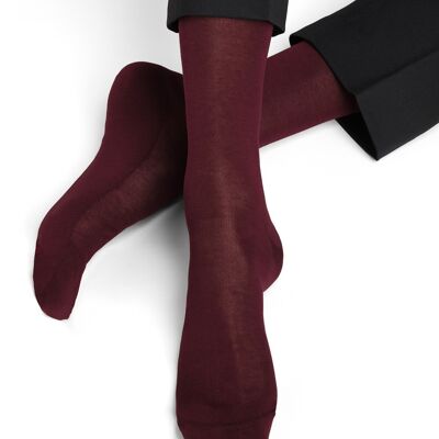 Chaussettes Fines 100% fil d'Écosse Bordeaux