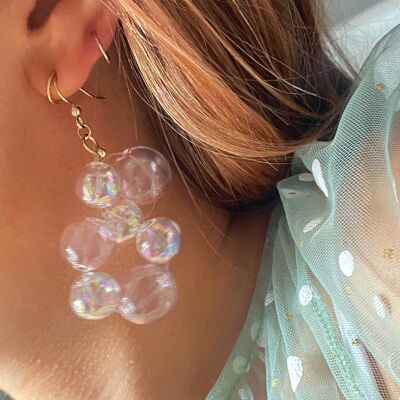 Boucles d'Oreilles Bulles Rose