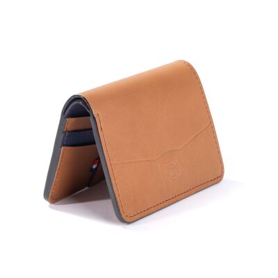 Cartera compacta de piel Arsène Camel