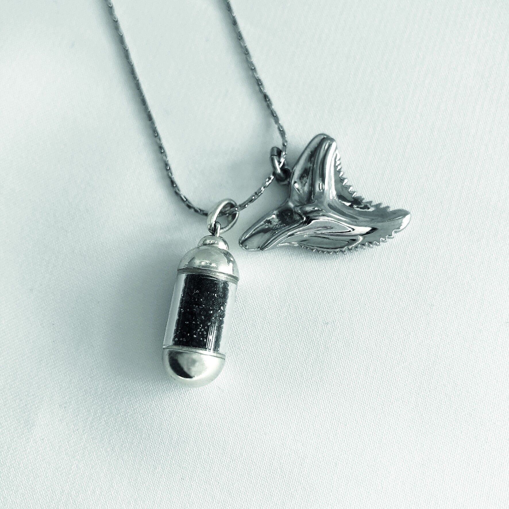 Unique Fossil Shark Tooth Sterling Silver Pendant | Starborn