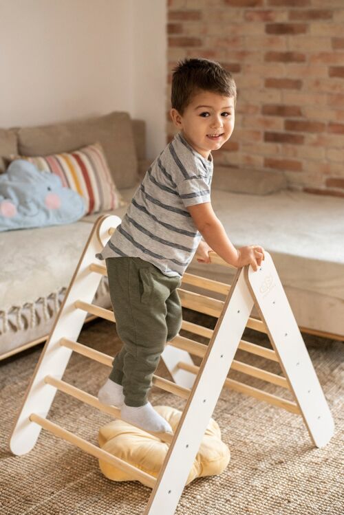 Pikler Dreieck | Kletterdreieck | Montessori Rutsche aus Holz für Kinder