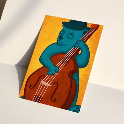 Postkarte "Bassbär"